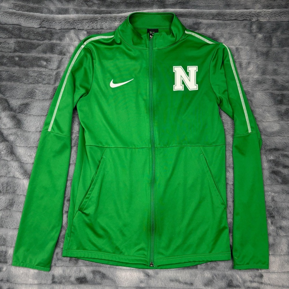 Nike Dri-FIT Mens Green Full Zip Track Jacket Block N Logo Size Medium 8198